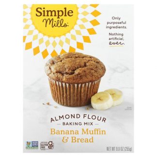 Simple Mills, Almond Flour Baking Mix, Banana Muffin & Bread, 9 oz (255 g)