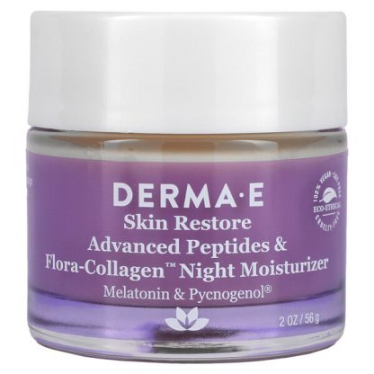 Derma E, Advanced Peptides & Flora-Collagen Night Moisturizer, 2 oz (56 g)