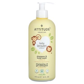 ATTITUDE, Baby Leaves Science, Shampoo & Body Wash, Pear Nectar, 16 fl oz (473 ml)