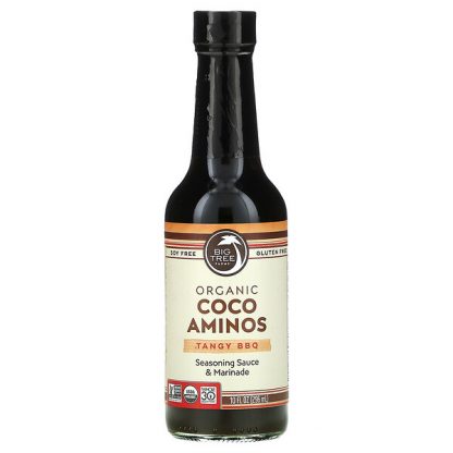 Big Tree Farms, Organic Coco Aminos, Seasoning Sauce & Marinade, Tangy BBQ, 10 fl oz (296 ml)