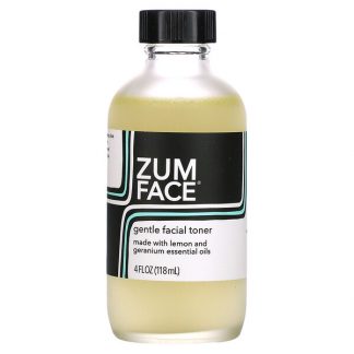 ZUM, Zum Face, Gentle Facial Toner, Lemon and Geranium, 4 fl oz (118 ml)