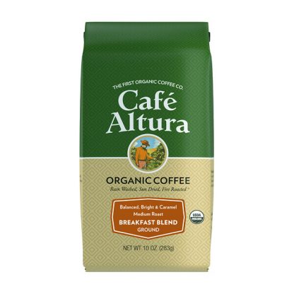 Cafe Altura, Organic Coffee, Breakfast Blend, Ground, Medium Roast, 10 oz (283 g)