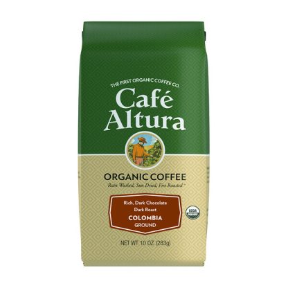 Cafe Altura, Organic Coffee, Colombia, Ground, Dark Roast, 10 oz (283 g)