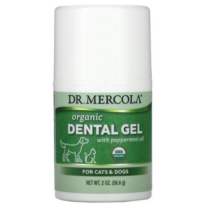 Dr. Mercola, Organic Dental Gel with Peppermint Oil, For Cats & Dogs, 2 oz (56.6 g)