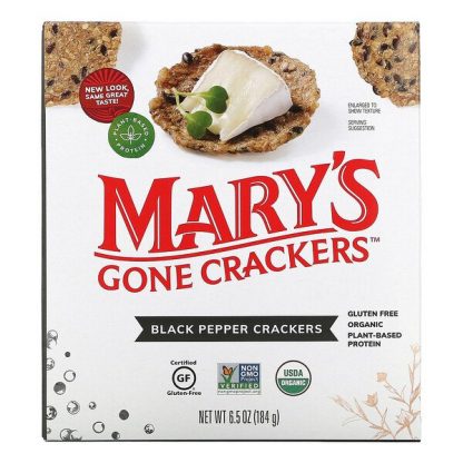 Mary's Gone Crackers, Black Pepper Crackers, 6.5 oz (184 g)