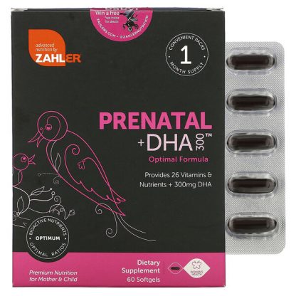 Zahler, Prenatal + DHA 300 Optimal Formula, 60 Softgels