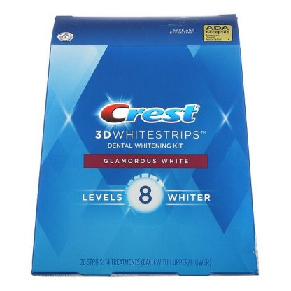 Crest, 3D Whitestrips, Dental Whitening Kit, Glamorous White, 28 Strips