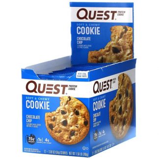 Quest Nutrition, Protein Cookie, Chocolate Chip, 12 Pack, 2.08 oz (59 g) Each