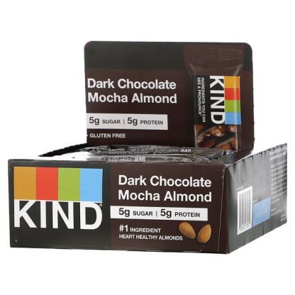 KIND Bars, Nuts & Spices, Dark Chocolate Mocha Almond, 12 Bars, 1.4 oz (40 g) Each