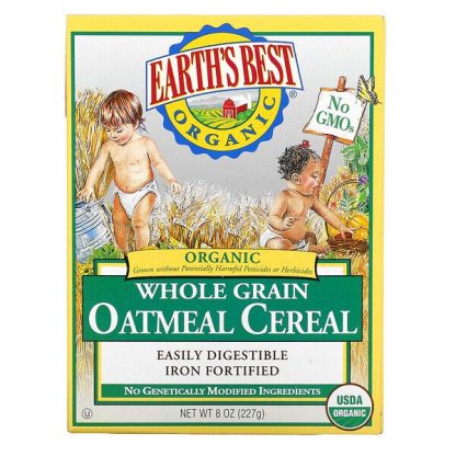 Earth's Best, Organic Whole Grain Oatmeal Cereal, 8 oz (227 g)