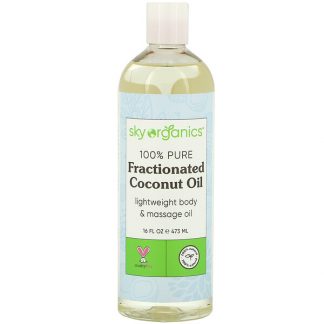 Sky Organics, 100% Pure Fractionated Coconut Oil, 16 fl oz (473 ml)