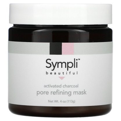 Sympli Beautiful, Activated Charcoal Pore Refining Beauty Mask, 4 oz (113 g)