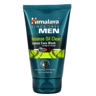 Himalaya, Men, Intense Oil Clear, Lemon Face Wash, 3.4 fl oz (100 ml)