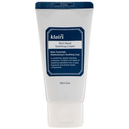 Dear, Klairs, Rich Moist Soothing Cream, 2 oz (60 ml)