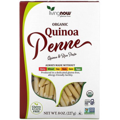 NOW Foods, Living Now, Organic Quinoa Penne, 8 oz (227 g)