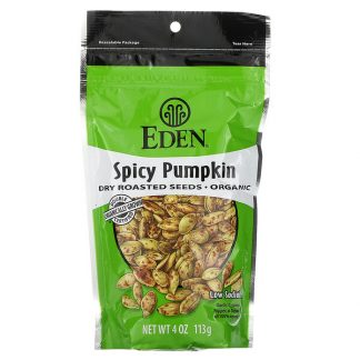 Eden Foods, Organic, Spicy Pumpkin Dry Roasted Seeds, 4 oz (113 g)