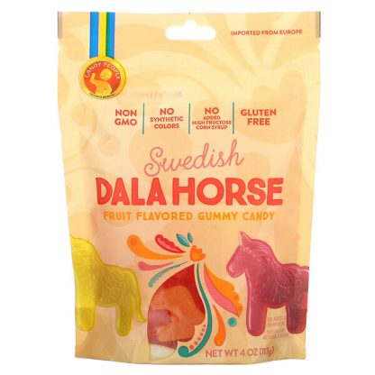 Candy People, Swedish Dala Horse, Fruit, 4 oz (113 g)