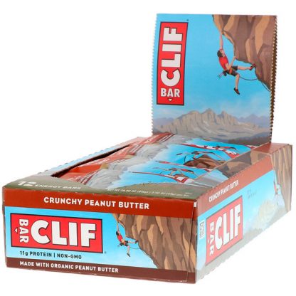 Clif Bar, Energy Bar, Crunchy Peanut Butter, 12 Bars, 2.40 oz (68 g) Each