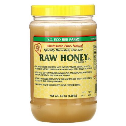 Y.S. Eco Bee Farms, Raw Honey, 3.0 lbs (1,360 g)