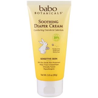 Babo Botanicals, Soothing Diaper Cream, Comforting Oatmilk & Calendula, 3.0 oz (85 g)