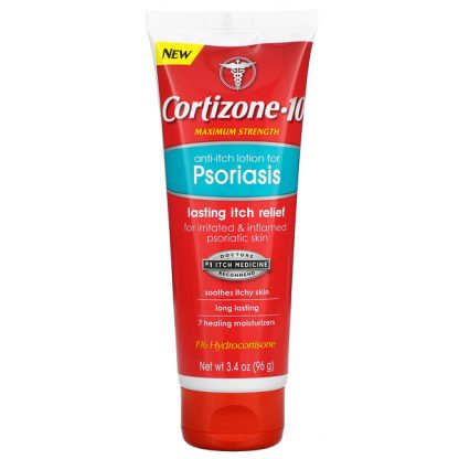 Cortizone 10, Anti-Itch Lotion For Psoriasis, Maximum Strength, 3.4 oz (96 g)