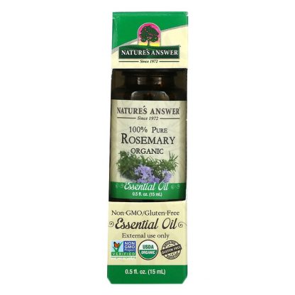 Nature's Answer, Organic Essential Oil, 100% Pure Rosemary, 0.5 fl oz (15 ml)