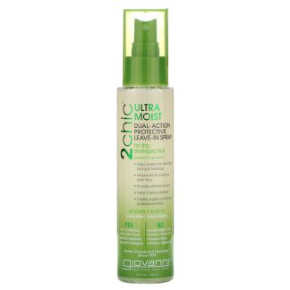 Giovanni, 2chic, Ultra-Moist Dual Action Protective Leave-In Spray, Avocado + Olive Oil, 4 fl oz (118 ml)