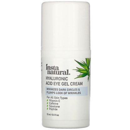 InstaNatural, Hyaluronic Acid Eye Gel Cream, 0.5 fl oz (15 ml)