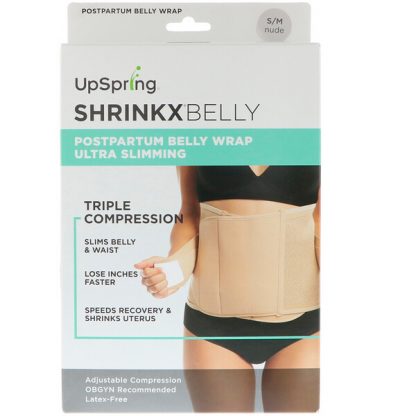 UpSpring, Shrinkx Belly, Postpartum Belly Wrap, Nude, Size S/M