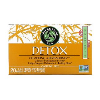 Triple Leaf Tea, Detox, Caffeine Free, 20 Tea Bags, 1.16 oz (33 g)