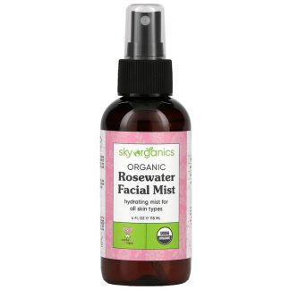 Sky Organics, Organic Rosewater Facial Mist, 4 fl oz (118 ml)