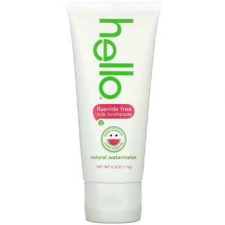 Hello, Kids, Fluoride Free Toothpaste, Watermelon, 4.2 oz (119 g)