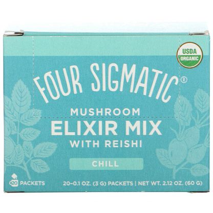 Four Sigmatic, Mushroom Elixir Mix with Reishi, 20 Packets, 0.1 oz (3 g) Each