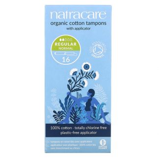 Natracare, Organic Cotton Tampons With Applicator, Regular, 16 Tampons