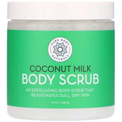 Pure Body Naturals, Coconut Milk Body Scrub, 12 oz (340 g)