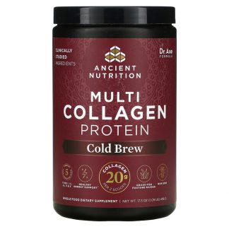 Dr. Axe / Ancient Nutrition, Multi Collagen Protein, Cold Brew, 1.09 lb (496 g)