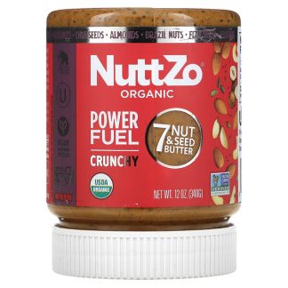 Nuttzo, Organic, Power Fuel, 7 Nut & Seed Butter, Crunchy, 12 oz (340 g)