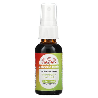 Eclectic Institute, Kid's Throat Spray, Elderberry Red Root, 1 fl oz (30 ml)