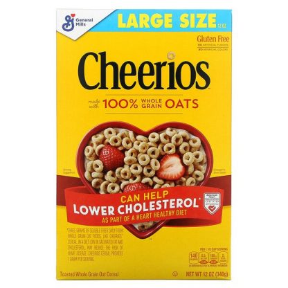 General Mills, Cheerios, Large Size, 12 oz (340 g)