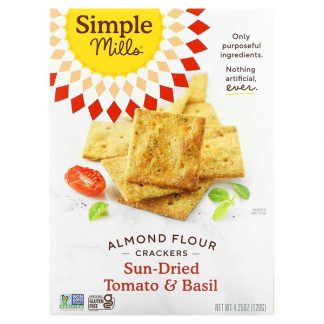 Simple Mills, Almond Flour Crackers, Sun-Dried Tomato & Basil, 4.25 oz (120 g)