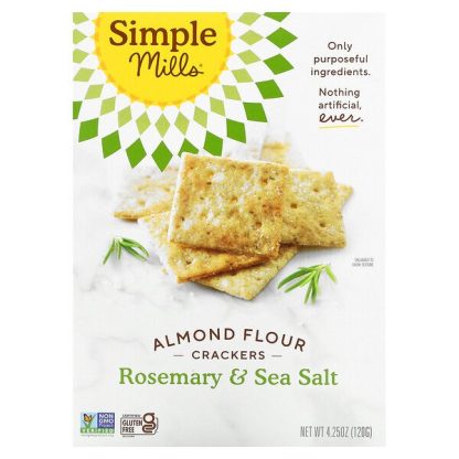 Simple Mills, Almond Flour Crackers, Rosemary & Sea Salt, 4.25 oz (120 g)