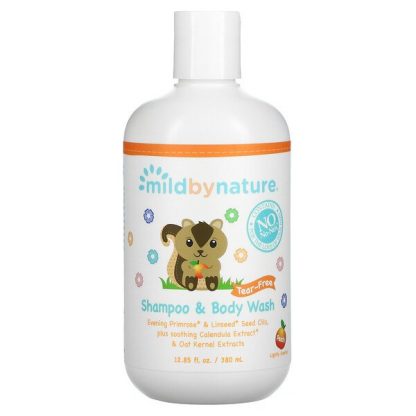 Mild By Nature, Tear-Free Baby Shampoo & Body Wash, Peach, 12.85 fl oz (380 ml)