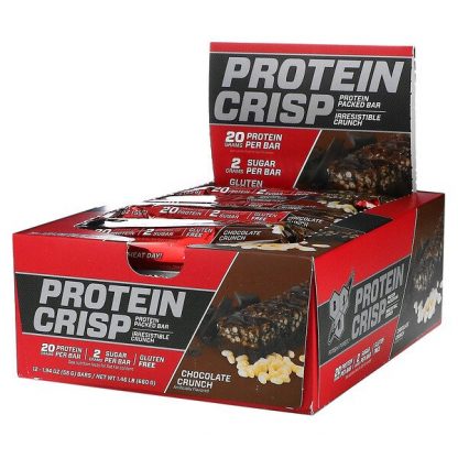 BSN, Protein Crisp, Chocolate Crunch, 12 Bars, 1.94 oz (55 g) Each