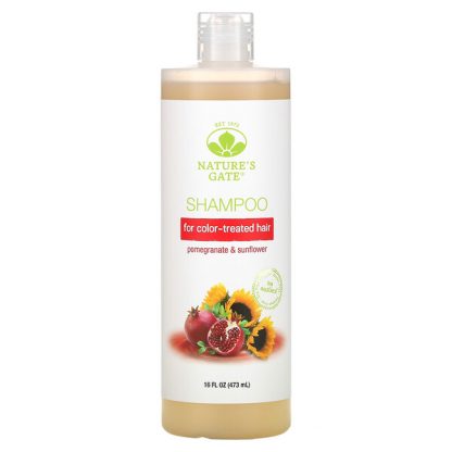 Nature's Gate, Pomegranate & Sunflower Shampoo for Color-Treated Hair, 16 fl oz (473 ml)