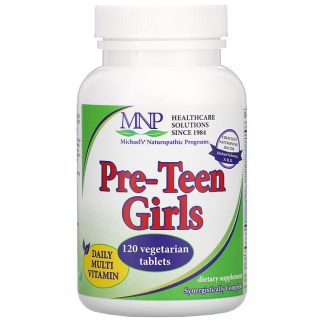 Michael's Naturopathic, Pre-Teen Girls, Daily Multi Vitamin, 120 Vegetarian Tablets