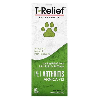 MediNatura, T-Relief, Pet Arthritis Arnica +12, 90 Tablets