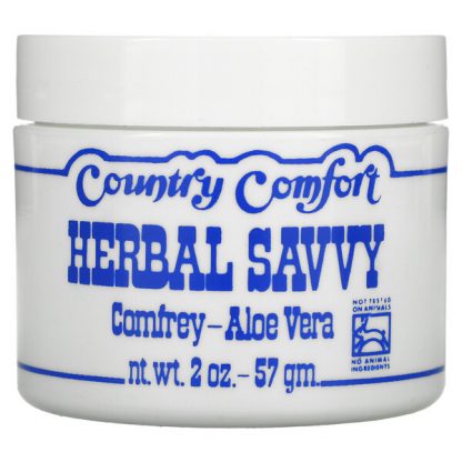 Country Comfort, Herbal Savvy, Comfrey-Aloe Vera, 2 oz (57 g)