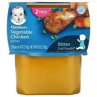 Gerber, Vegetable Chicken Dinner, 2nd Foods, 2 Pack, 4 oz (113 g) Each