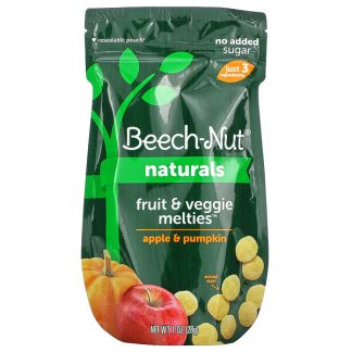 Beech-Nut, Naturals, Fruit & Veggie Melties, Stage 3, Apple & Pumpkin, 1 oz (28 g)