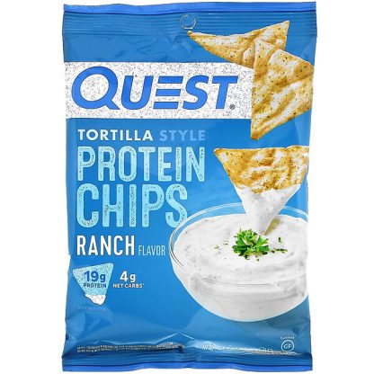 Quest Nutrition, Tortilla Style Protein Chips, Ranch, 1.1 oz (32 g)